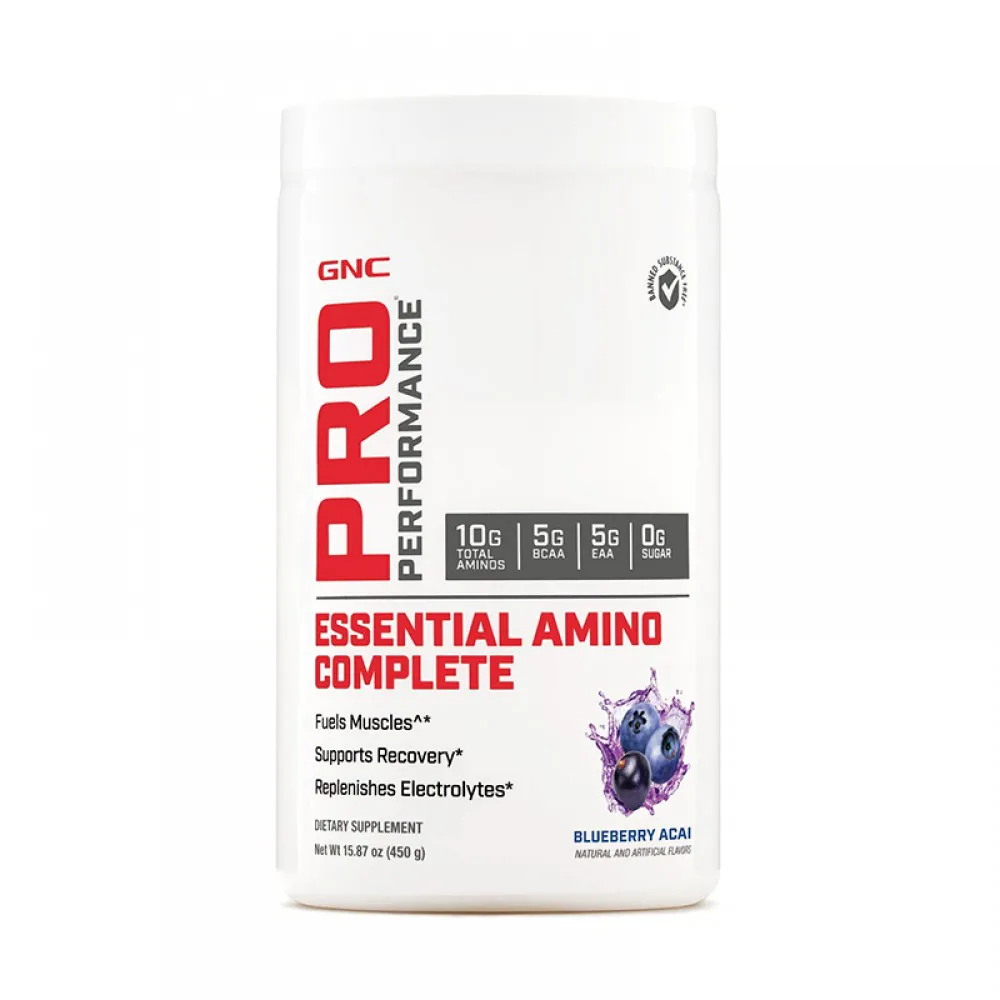 Essential Amino Complete Aminoacizi cu aroma de afine (450 grame), GNC Pro Performance