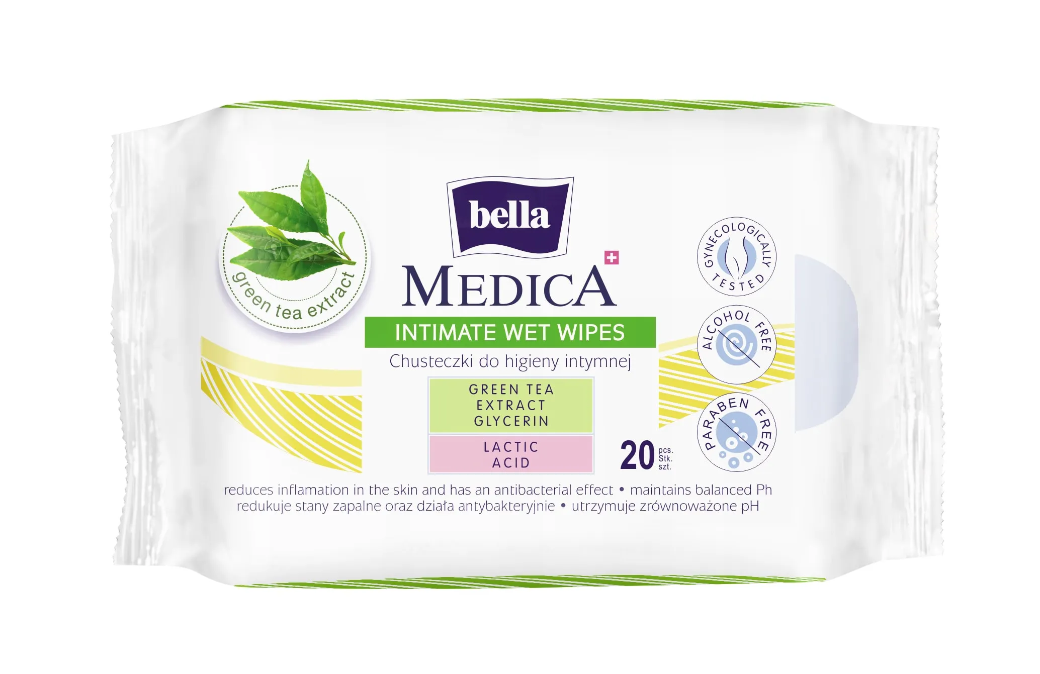 Bella Medica Servetele intime Green Tea  20 bucati