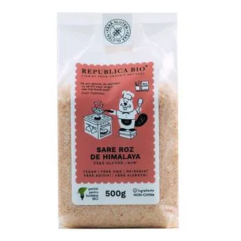 Sare roz de Himalaya fina fara gluten, 500g, Republica Bio