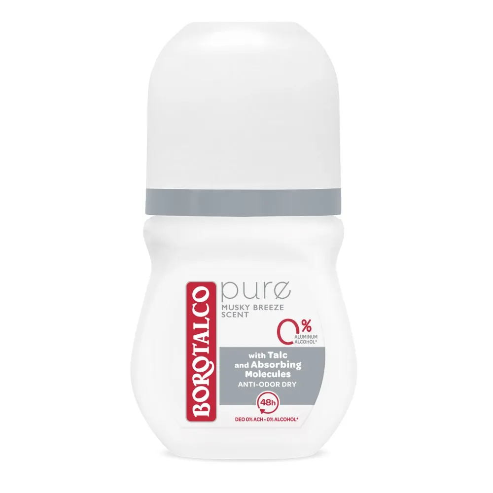 Deodorant roll-on Pure Musk, 50 ml, Borotalco