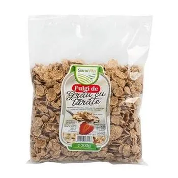 Fulgi de grau cu tarate, 300g, SanoVita