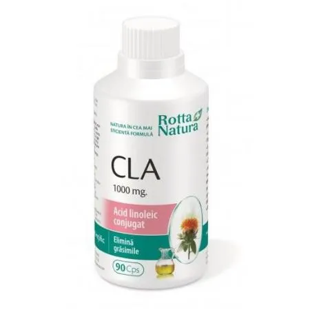 CLA Acid linoleic conjugat 1000mg, 90 capsule, Rotta Natura