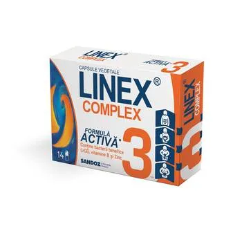 Linex Complex, 14 capsule vegetale, Sandoz