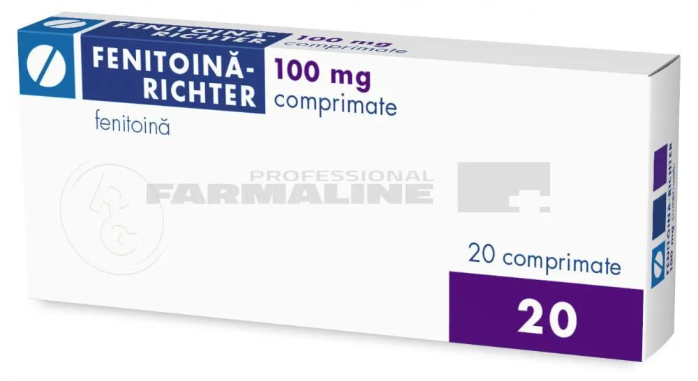 FENITOINA RICHTER 100 mg x 20 COMPR. 100mg GEDEON RICHTER ROMAN