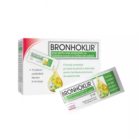 Sirop Bronhoklir pentru tuse productiva, 15 plicuri, Stada