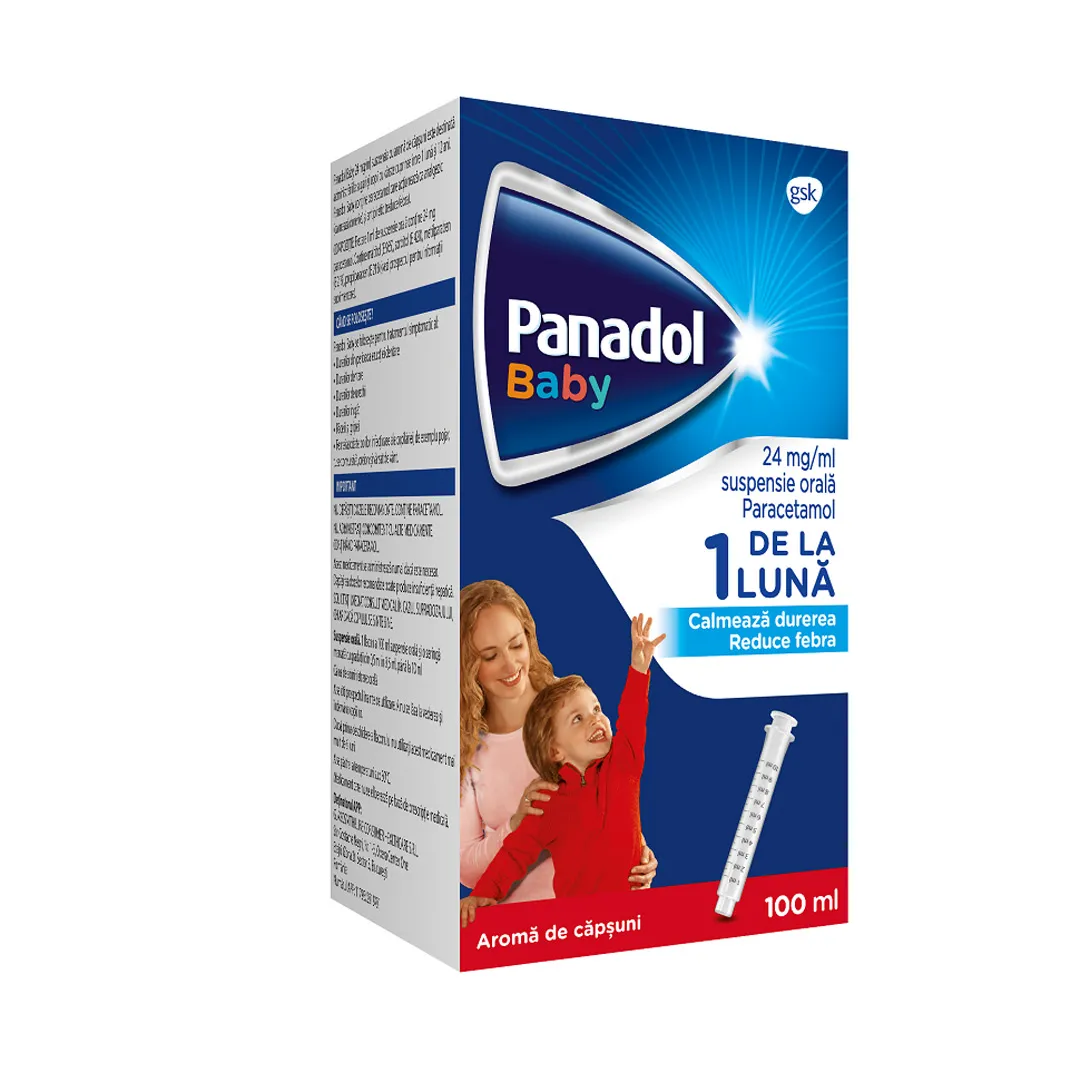 Panadol Baby suspensie orala, 120 mg/5 ml, 100 ml, Gsk