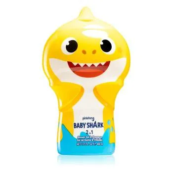 Gel de dus si sampon 2 in 1 pentru copii Baby Shark, 400ml, Airval