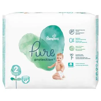 Scutece pentru copii Pure Protection, Marimea 2, 4-8kg, 24 bucati, Pampers