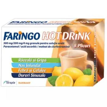 Faringo Hot Drink, 8 plicuri, Terapia