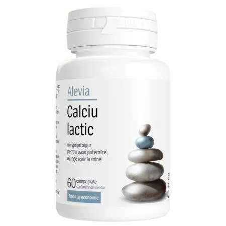 Calciu lactic, 60 comprimate, Alevia