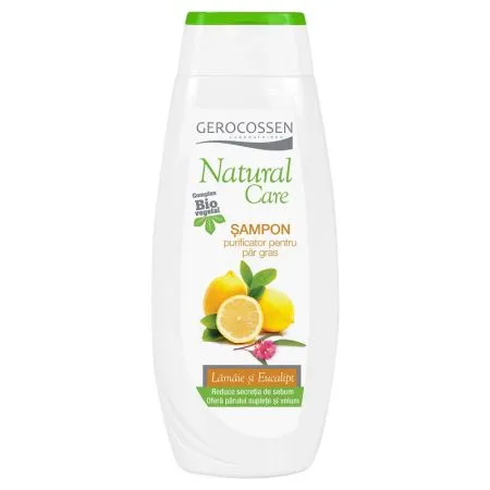 Sampon purificator pentru par gras Natural Care, 400 ml, Gerocossen