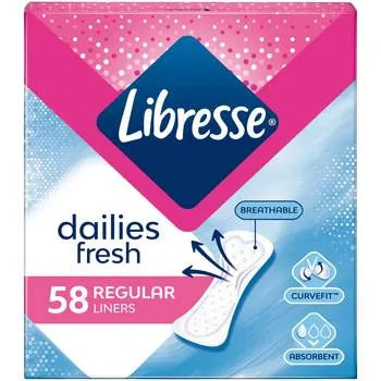 Absorbante zilnice Normal, 58 bucati, Libresse