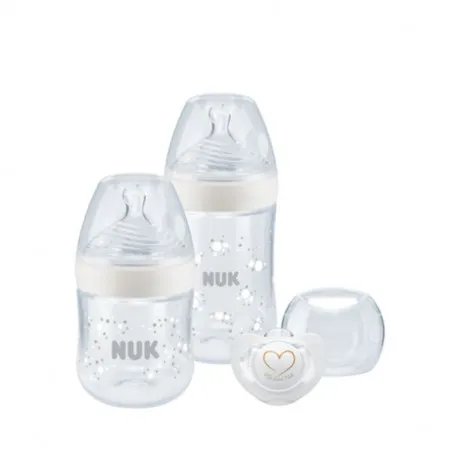 NUK Set Starter Nature Sense cu controlul temperaturii, alb