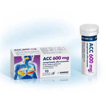 ACC, 600 mg, 10 comprimate efervescente, Sandoz