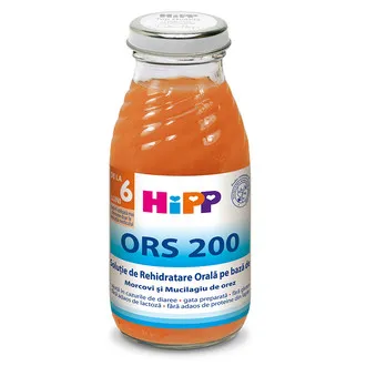 HIPP ORS 200 BAUTURA DE REHIDRATARE CU MORCOV SI OREZ 200ML