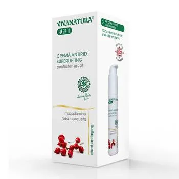 Crema antirid superlifting pentru ten uscat, 45ml, VivaNatura