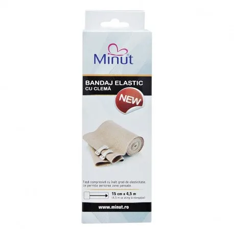 MINUT Bandaj elastic, 15cm x 4,5 m