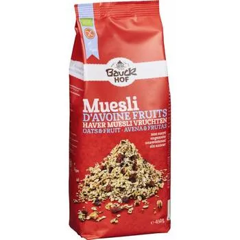 Musli ovaz cu fructe fara gluten Bio, 450g, Bauckhof