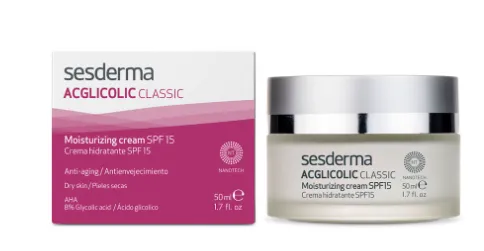 Crema hidratanta pentru ten uscat cu SPF 15 ACGlicolic Classic 50 ml (Sesderma)