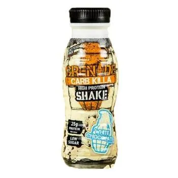 Shake proteic cu aroma de ciocolata alba Carb Killa Protein, 330ml, Grenade