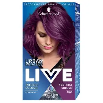 Vopsea de par Schwarzkopf U69 Amethyst Chrome, 142.5ml, Live