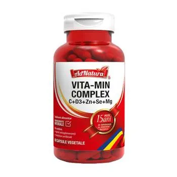 VITA-MIN Complex C+D3+Zn+Se+Mg, 60 capsule, AdNatura