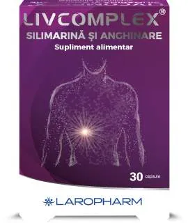 LIV COMPLEX CU SILIMARINA SI ANGHINARE 30 CAPSULE LAROPHARM