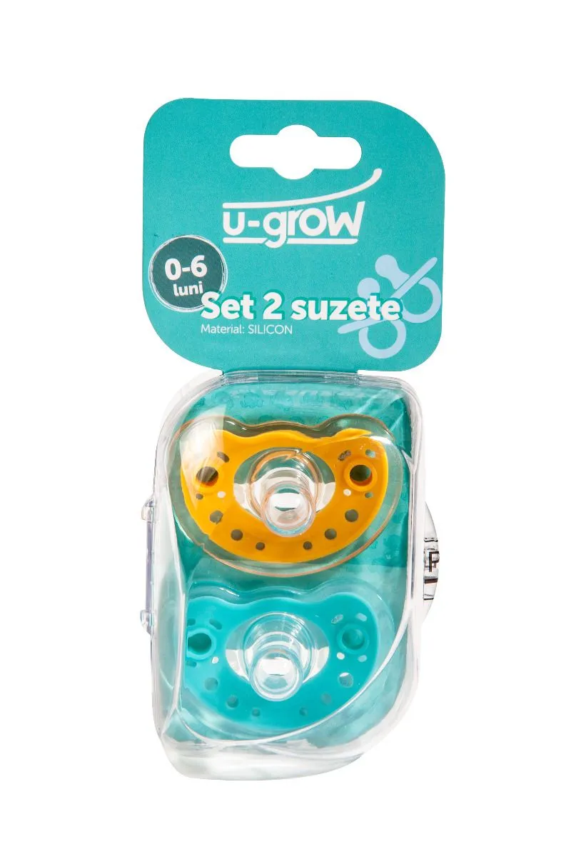 U-grow suzete silicon 0-6 luni x 2 bucati