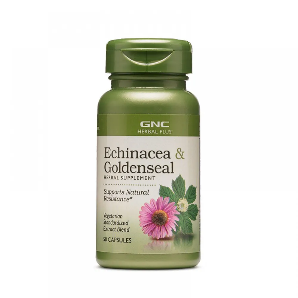 Extract standardizat de echinacea si gentiana (50 capsule), GNC Herbal Plus