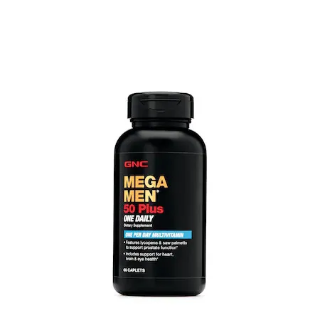 GNC MEGA MEN 50+ ONE DAILY COMPLEX DE MULTIVITAMINE PENTRU BARBATI 60 TABLETE