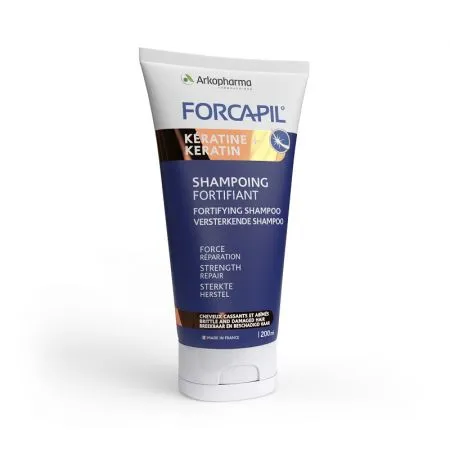 Sampon fortifiant pentru par deteriorat Forcapil Keratine+, 200 ml, Arkopharma