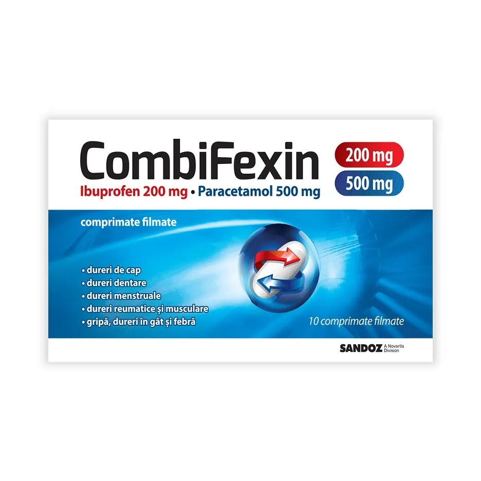 COMBIFEXIN SANDOZ 200/500MG X10 COMPRIMATE FILMATE