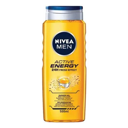 Gel de dus pentru barbati Active Energy, 500 ml, Nivea