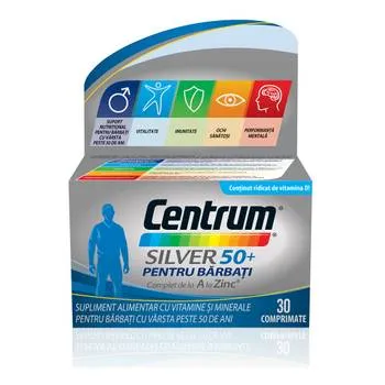 Centrum Silver 50+ pentru barbati, 30 comprimate, Haleon