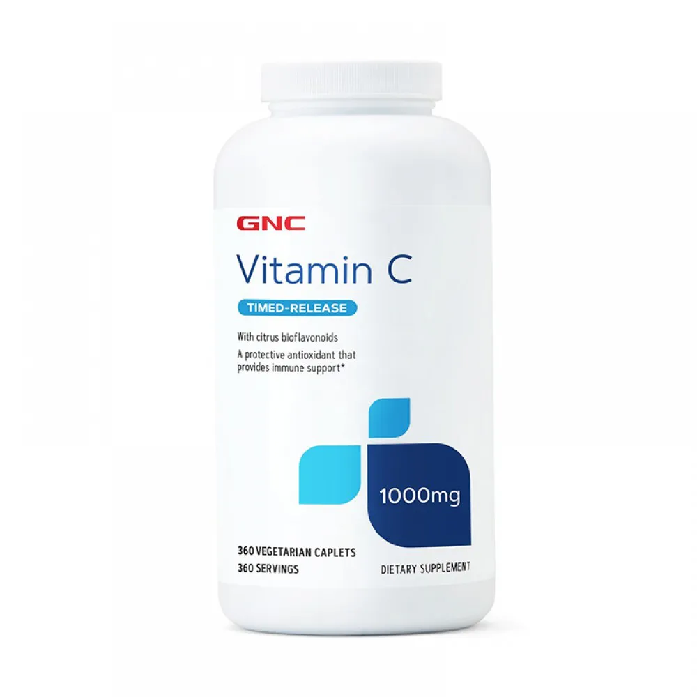 Vitamina C 1000 mg cu bioflavonoide si pulbere de macese (360 capsule), GNC