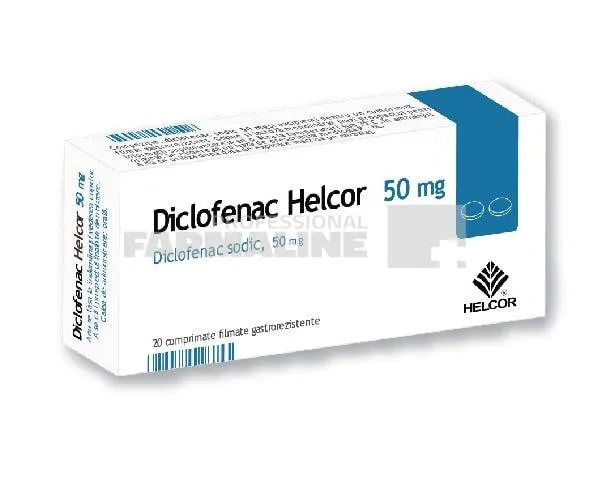 Diclofenac Helcor 50 mg 20 comprimate