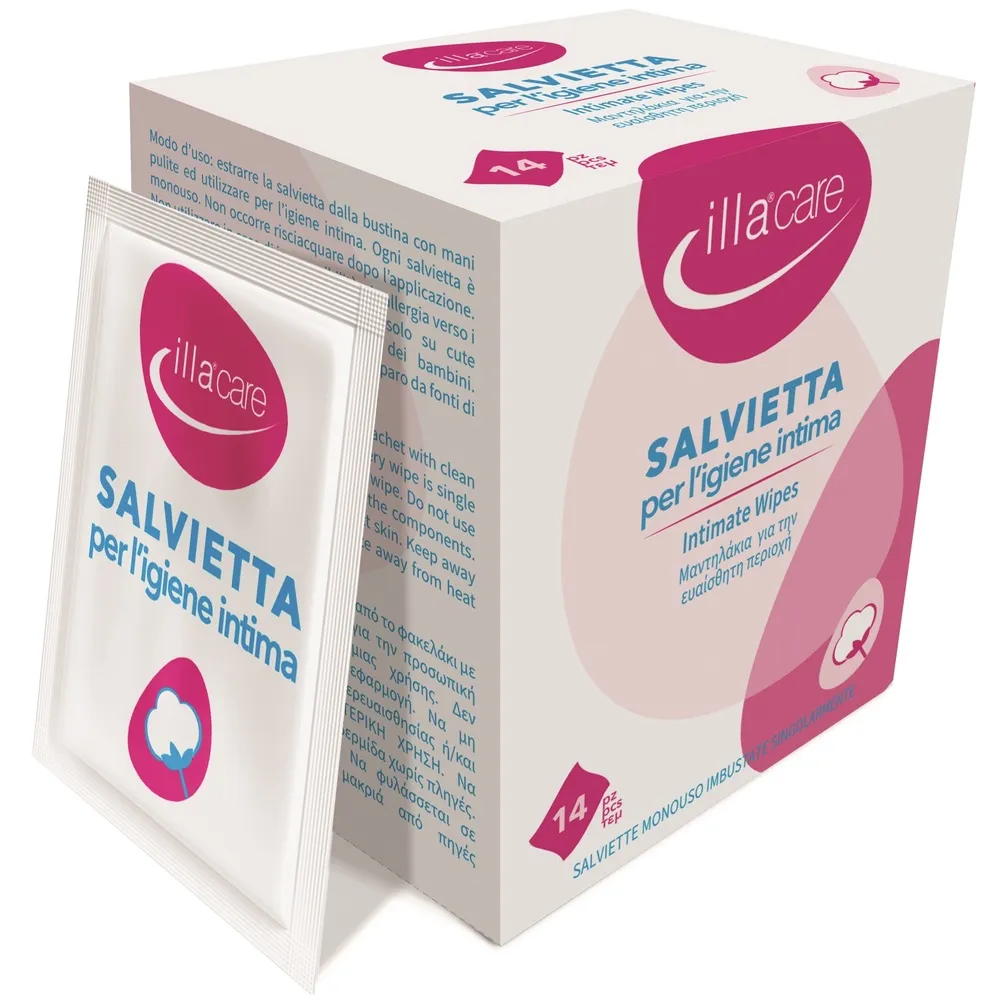 Servetele intime bumbac Illa Care, 14 bucati, Pietrasanta Pharma