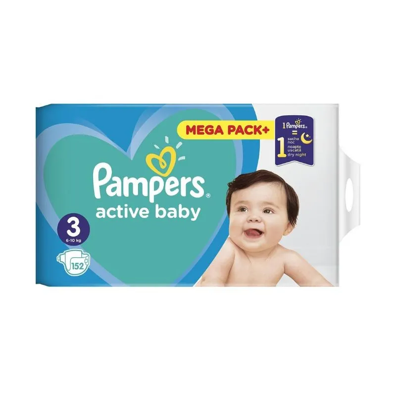Pampers Scutece nr. 3 Active Baby, 6-10 kg, 90 bucati
