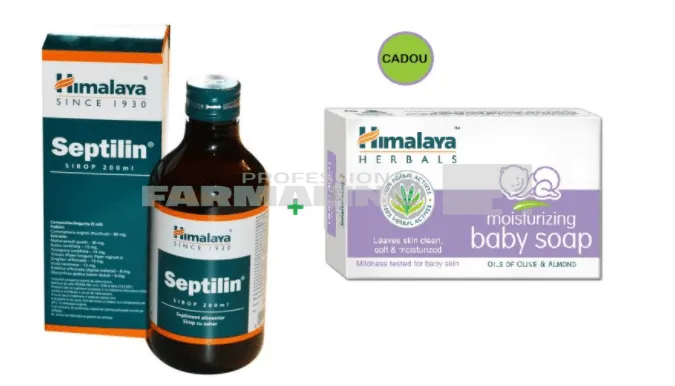 Septilin Sirop 200 ml + Himalaya Sapun hidratant bebe 70 g - Pachet