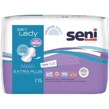 Absorbante pentru incontinenta urinara Lady Extra Plus, 15 bucati, Seni