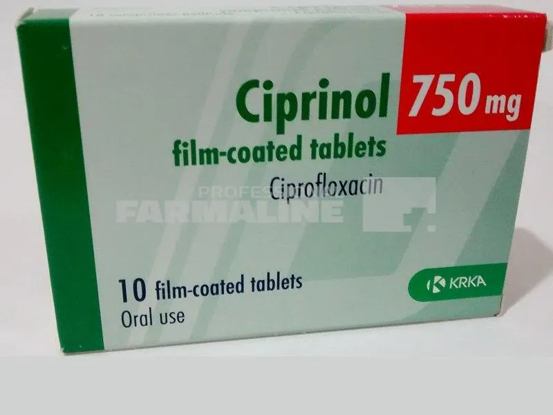 CIPRINOL 750 mg x 10 COMPR. FILM. 750mg KRKA D.D. NOVO MESTO