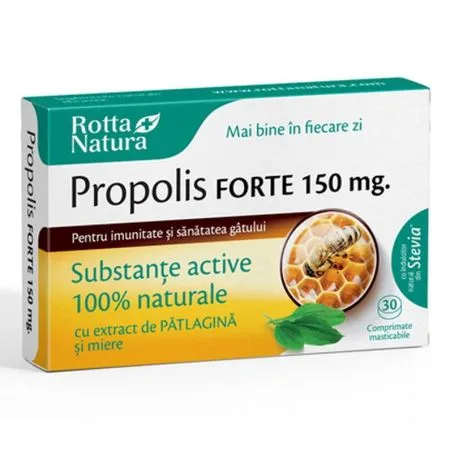 Propolis forte, 150 mg, 30 comprimate, Rotta Natura