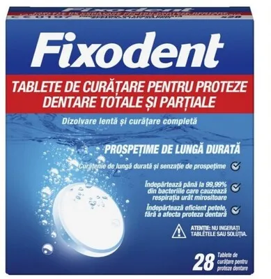 Fixodent Tablete de curatare pentru proteze dentare totale si partiale