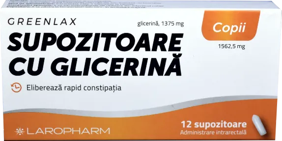 Greenlax Supozitoare cu glicerina pentru copii 12 bucati