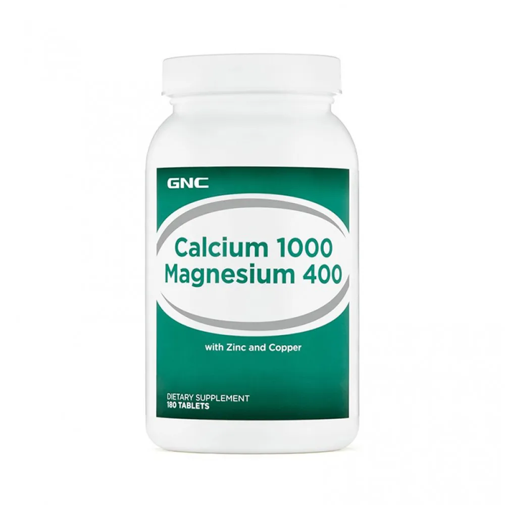 Calciu 1000 Magneziu 400 (180 tablete), GNC