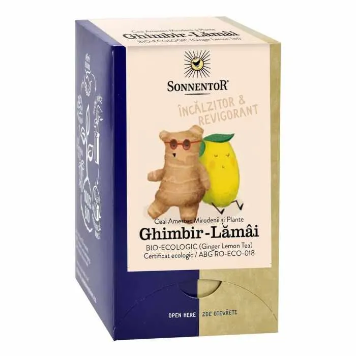 Sonnentor Ceai cu ghimbir si Lamaie Eco x 18 plicuri