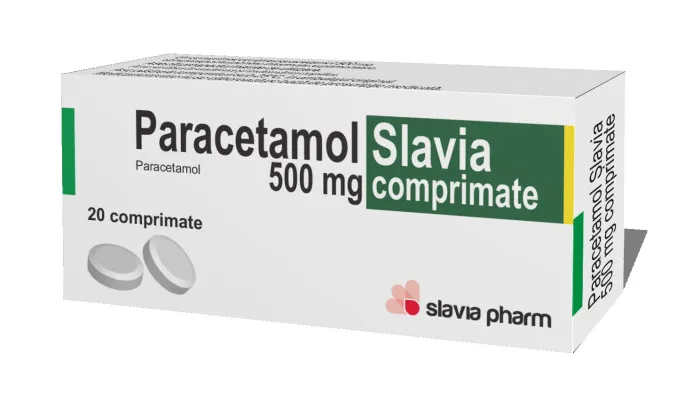 Paracetamol 500mg , 20 comprimate (Slavia)