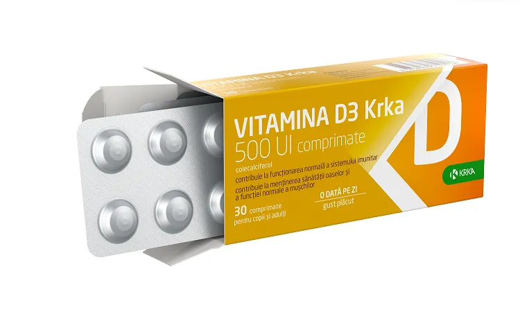 Vitamina D3 500UI x 30cpr (Krka)