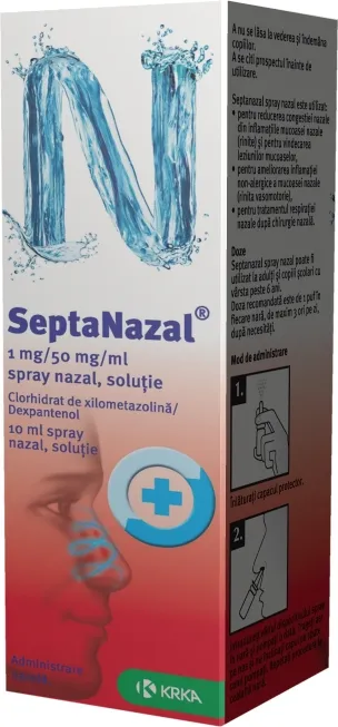 SeptaNazal 1mg/50mg spray pentru adulti 10 ml