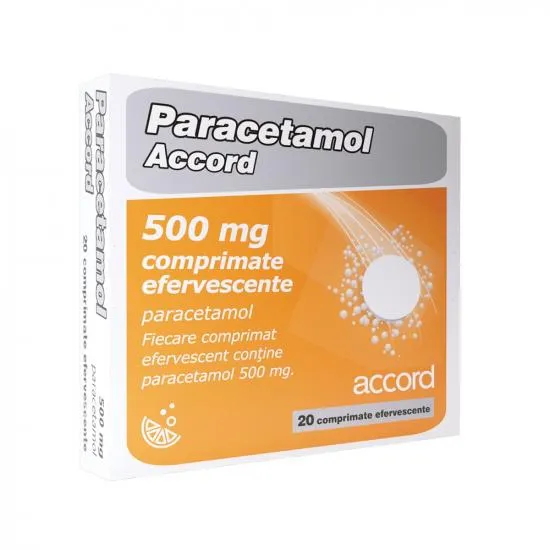 Paracetamol 500mg x 20 comprimate efervescente - Accord
